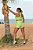 CJSH51002 - Conj. Short e Top Poliamida Brocado com ajuste lateral - Amarelo - Imagem 2