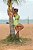 CJSH51002 - Conj. Short e Top Poliamida Brocado com ajuste lateral - Amarelo - Imagem 4