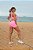 CJSH51004 - Conj. Short e Top Poliamida Brocado com ajuste lateral - Rosa - Imagem 2