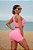 CJSH51004 - Conj. Short e Top Poliamida Brocado com ajuste lateral - Rosa - Imagem 3