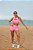 CJSH51004 - Conj. Short e Top Poliamida Brocado com ajuste lateral - Rosa - Imagem 4