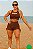 CJSH-53001 - Shorts e Top Brocado Marrom - Imagem 1