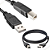 CABO USB 2.0 AM X BM 1,8M PRETO PLUS CABLE (para impressora) - Imagem 1