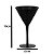 Kit 6 Taças Martini Bebidas Design Luxo 330ml De Vidro Preto - Imagem 4