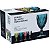 Jogo de 6 Taças Luxuosa Design Elegante De Vidro Azul 320ml - Imagem 4
