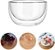 Tigela De Vidro Saladeira Com Parede Dupla Luxo 450ml 13x7cm - Imagem 4