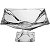 Centro De Mesa De Cristal E Fruteira Decorativa Luxo 15x28cm - Imagem 1