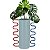 Vaso Para Plantas De Metal Verde 20x12cm Decorativo Flores - Imagem 4