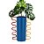 Vaso Para Plantas De Metal Azul 20x12cm Decorativo Flores - Imagem 4