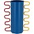 Vaso Para Plantas De Metal Azul 20x12cm Decorativo Flores - Imagem 1