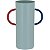 Vaso Decorativo Para Plantas De Metal Verde Com Alça 15cm - Imagem 1