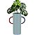 Vaso Decorativo Para Plantas De Metal Verde Com Alça 15cm - Imagem 4