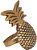 Kit 4 Porta Guardanapo Anel De Metal Dourado Abacaxi Home&co - Imagem 3