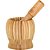 Pilão De Bambu Natural Com Socador Para Alho E Temperos 9cm - Imagem 2