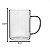 Caneca De Vidro Resistente P/ Café Chá Com Alça Cinza 450ml - Imagem 2