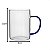 Caneca De Vidro Resistente Para Café Chá Com Alça Azul 450ml - Imagem 2