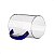 Caneca De Vidro Resistente Para Café Chá Com Alça Azul 450ml - Imagem 4