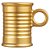 Caneca Xícara de Vidro Dourado Luminarc Conserve 90ml Luxo - Imagem 1