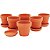 Jogo de 6 Vasos Clay Cachepô Para Jardim Terracota Com Prato - Imagem 3