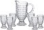 Jarra Bellave 1,3L de Cristal Com Copos 200ml Elegante 7 Pçs - Imagem 1