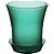 Vaso Orchid de Vidro Musgo com Prato Home & Co 17x16cm - Imagem 1