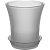 Vaso Orchid de Vidro Fosco com Prato Decorativo Home & Co - Imagem 1
