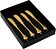 Kit 4 Espátula Inox Dourado Para Patê Manteiga Cozinha Luxo - Imagem 2
