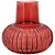 Vaso Wave 18x18cm Vidro Escarlate Cn Home&Co Casa Quarto - Imagem 1