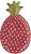 Fruteira De Ceramica Pineapple Adorno Abacaxi Rosa e verde - Imagem 2