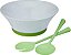 Saladeira Serving de Porcelana Verde 2L Com colher 3 Peças - Imagem 3
