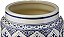Dacle Vaso Decorativo Ceramica Azul e Branco Home&Co 26x22cm - Imagem 3