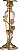Castical Sancti Vidro e Metal Dourado Lustrado Home 35x12cm - Imagem 2