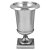 Vaso Maya Decorativo em Metal Prata Para Sala Home & Co 23cm - Imagem 1