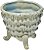 Vaso Fergie Cachepô Decorativo com Pé em Cerâmica Azul 9x9cm - Imagem 2