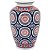 Vaso Olie Decorativo em Cerâmica Azul e Vermelho Home & Co - Imagem 1