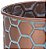 Cachepô Colmena Metal Dour/azul com pé Home & Co 71x33cm - Imagem 4