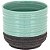 Vaso Cachepô Macao em Cerâmica Azul e cinza Home&Co 13x15cm - Imagem 1