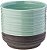 Vaso Cachepô Macao em Cerâmica Azul e cinza Home&Co 13x15cm - Imagem 2