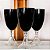 Taça Para Água Vidro Preto Pé transparente 480ml kit 6 Peças - Imagem 4
