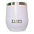 Copo Térmico Cerveja Aço Inox Branco Parede Dupla Com Tampa - Imagem 1
