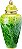 Potiche Midori Decorativo Em Ceramica Verde Home&co Sala - Imagem 1