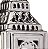 Monumento Big Ben Decorativo de Cerâmica Prateado Tourism - Imagem 4