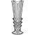Vaso De Vidro Decorativo Flores Transparente Casa 20x7x7cm - Imagem 1
