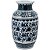 Vaso De Cerâmica P/ Decoração Premium Azul Planta 23x14x14cm - Imagem 1
