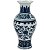 Vaso De Cerâmica P/ Decoração Premium Azul Planta 22x10x10cm - Imagem 1