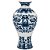 Vaso De Cerâmica Decorativo Design Premium Azul 14x8x8cm - Imagem 1