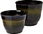Jogo de Cachepots Antique Cachepô Preto Decorativo 2 Peças - Imagem 1
