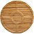 Petisqueira Table Com 5 Divisoes Bambu 2X25X25Cm Natural - Imagem 1