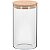 Pote Table Com Tampa Bambu Borossilicato 1,2L 18X10X10Cm - Imagem 1