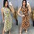 vestido midi regata animal print - Imagem 1